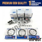 Set of 3 Pistons & Rings for Kubota D902 (STD)
