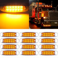 12x Warm White Side Marker Lights for Peterbilt Freightliner Kenworth