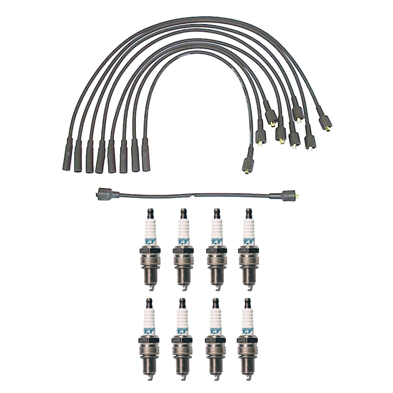 Denso Wire Set & 8 Iridium TT Spark Plugs Kit for Dodge Plymouth V8