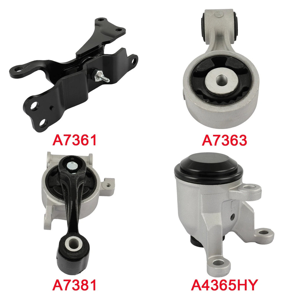 4X Engine Motor & Transmission Mount & Torque Strut Mount for Nissan Maxima (2004–2008)