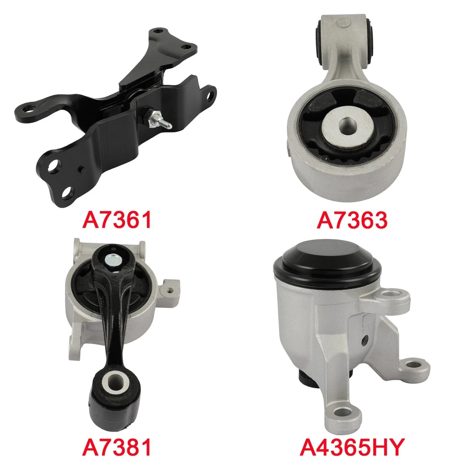 4X Engine Motor & Transmission Mount & Torque Strut Mount for Nissan Maxima (2004–2008)
