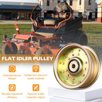 2X Flat Idler Pulley for Bad Boy AOS CZT Outlaw Extreme (2007–2020) 033-5001-00