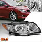 RH Passenger Side Headlight Lamp Chrome for Toyota Corolla (2009–2010)