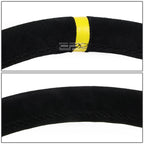 NRG 350mm Racing Steering Wheel for Universal Fit (2-Spoke, Yellow Suede)