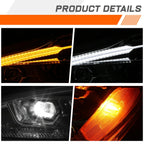 3D LED Bar Switchback Signal Projector Headlights for Kenworth T680 (2022–2024)