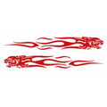 2Pcs Reflective Flame Stickers for Cars and Motorcycles