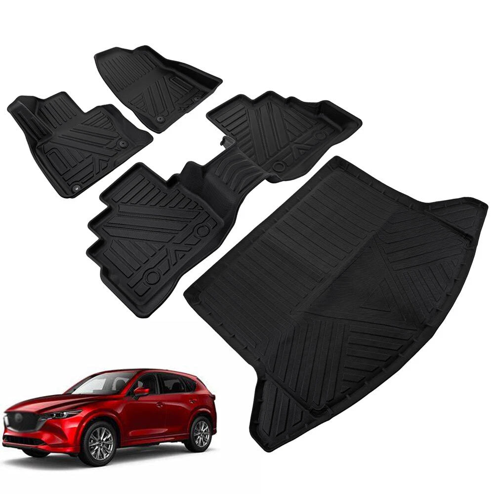 Set of 4 TPE Rubber Floor Mats for Mazda CX-5 (2017–2025)