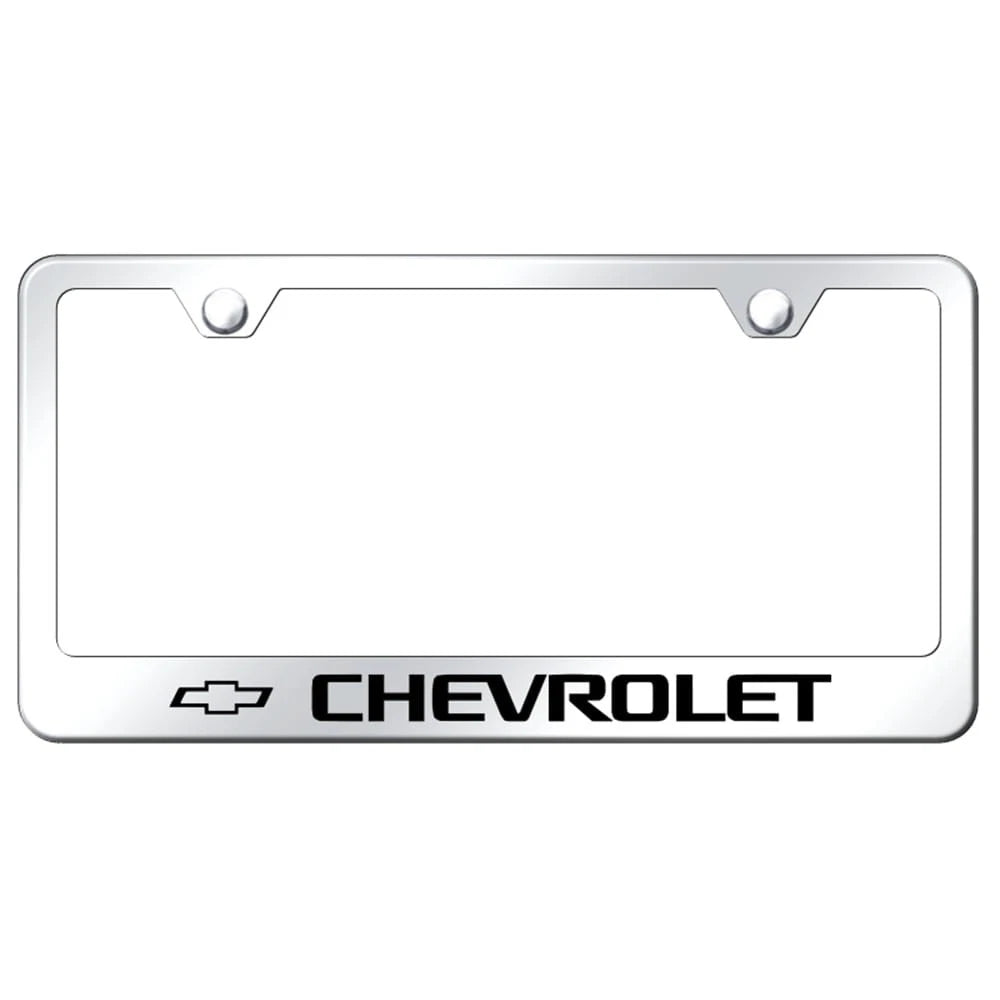 Stainless Steel License Plate Frame - Officially Licensed for Chevrolet
