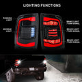 2X LED Tail Light for Dodge Ram 1500 2500 3500 (2009–2018) Smoke Lens