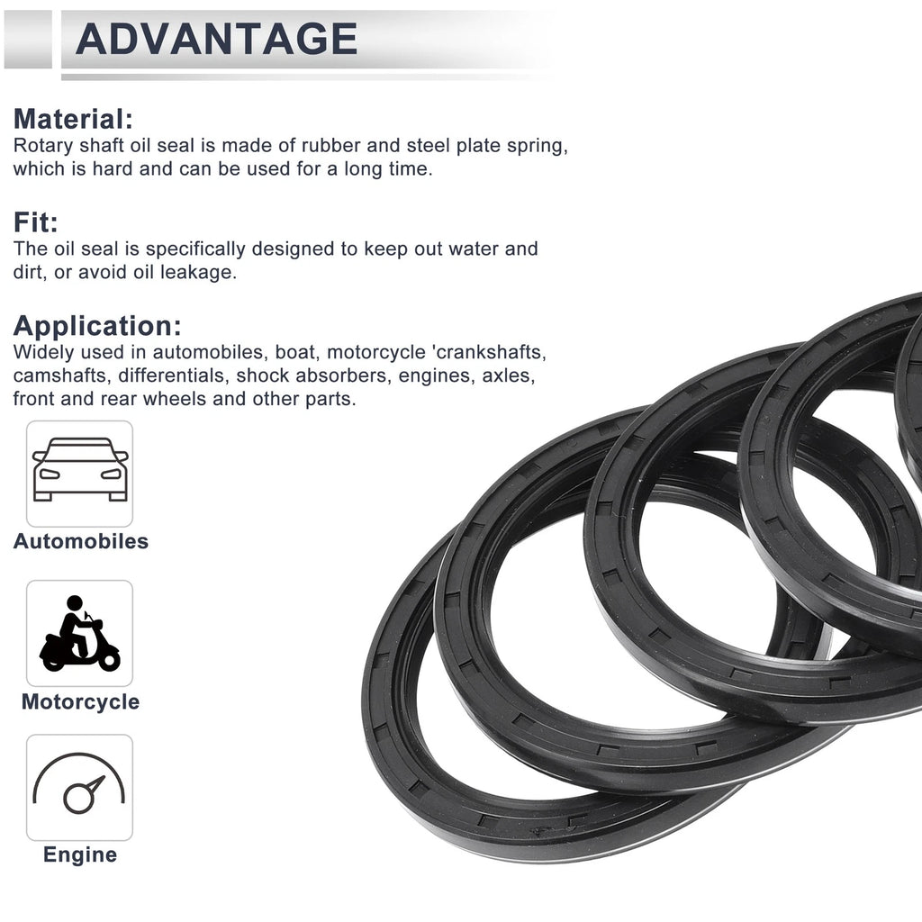 Set of 5 Oil Seal Rotary Shaft Seal Nitrile Rubber 72x90x8mm