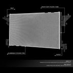 Full Aluminum Replacement Radiator for Cadillac ELR, Chevy Volt (2011–2016) DPI 13271