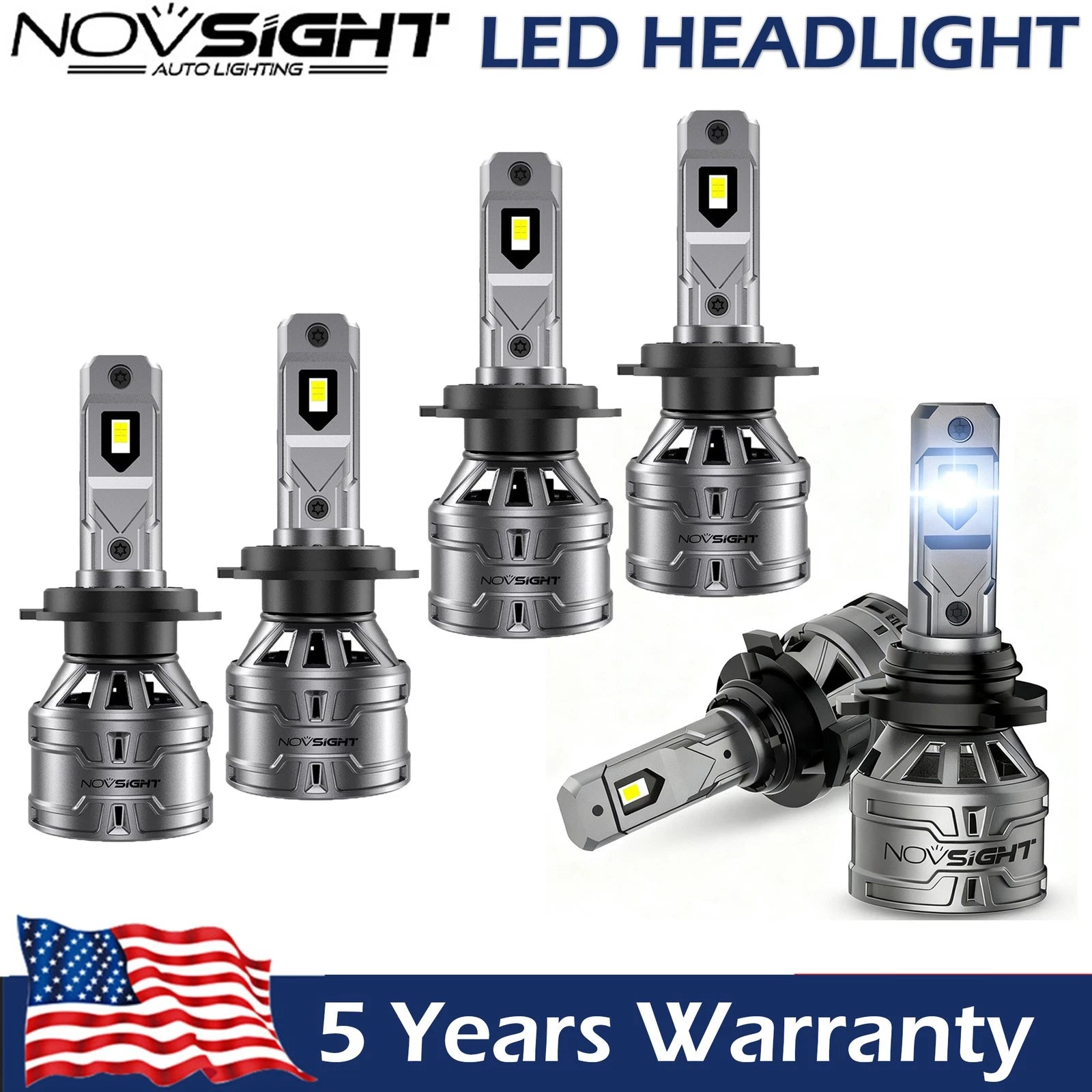 H7 9006 LED Headlight Bulbs Kit for