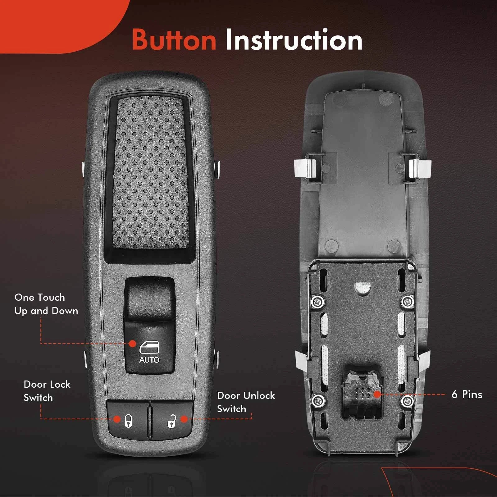 Front Right Power Window Switch for Dodge Durango Jeep Grand Cherokee