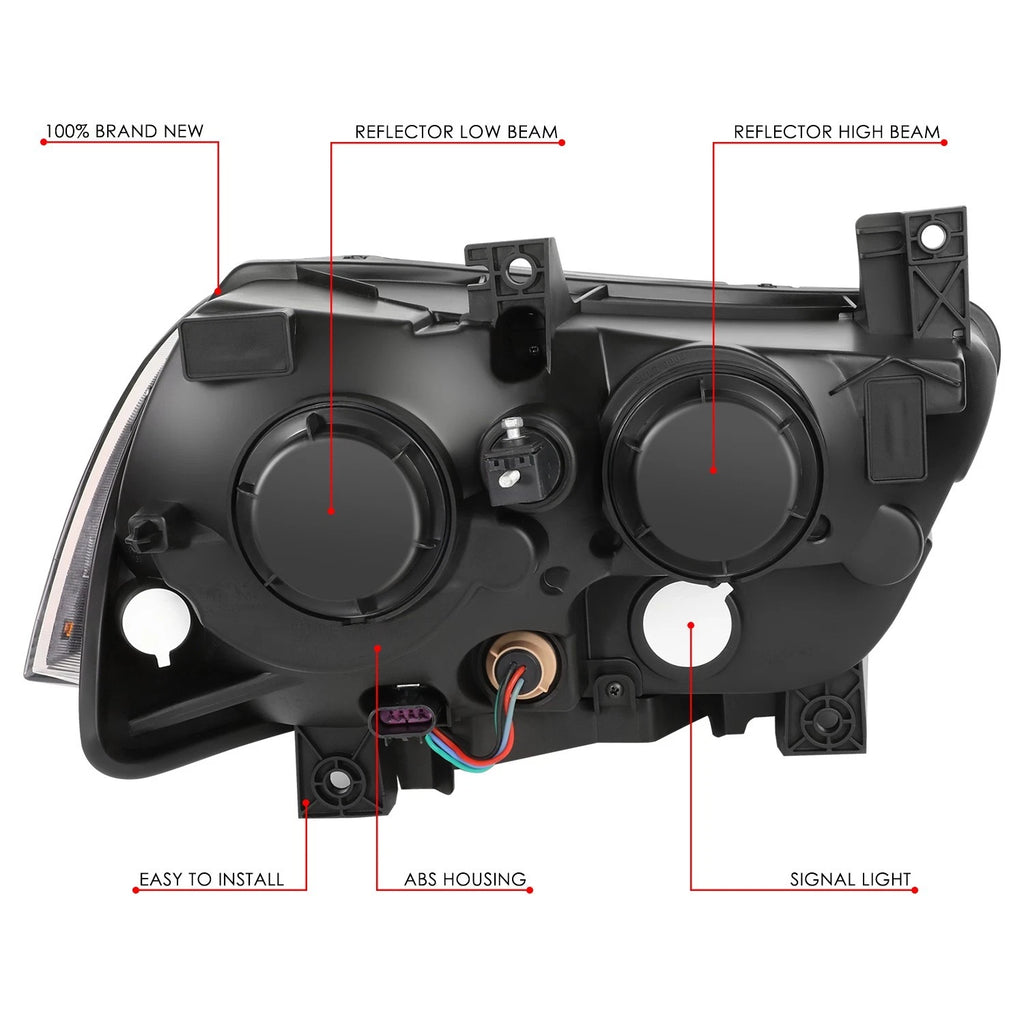 Pair of Black Housing Amber Corner Headlights for Dodge Charger (2011–2014)
