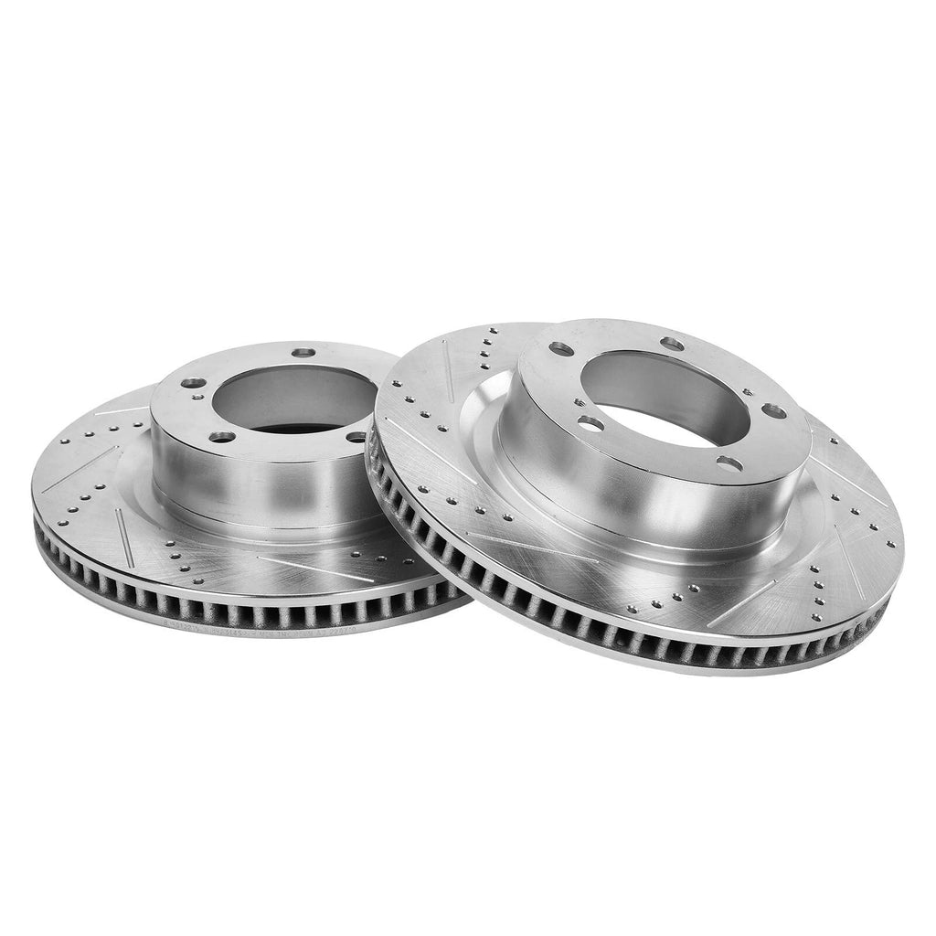 Front Drilled Brake Rotors & Ceramic Pads for Toyota Tundra (2007–2021)
