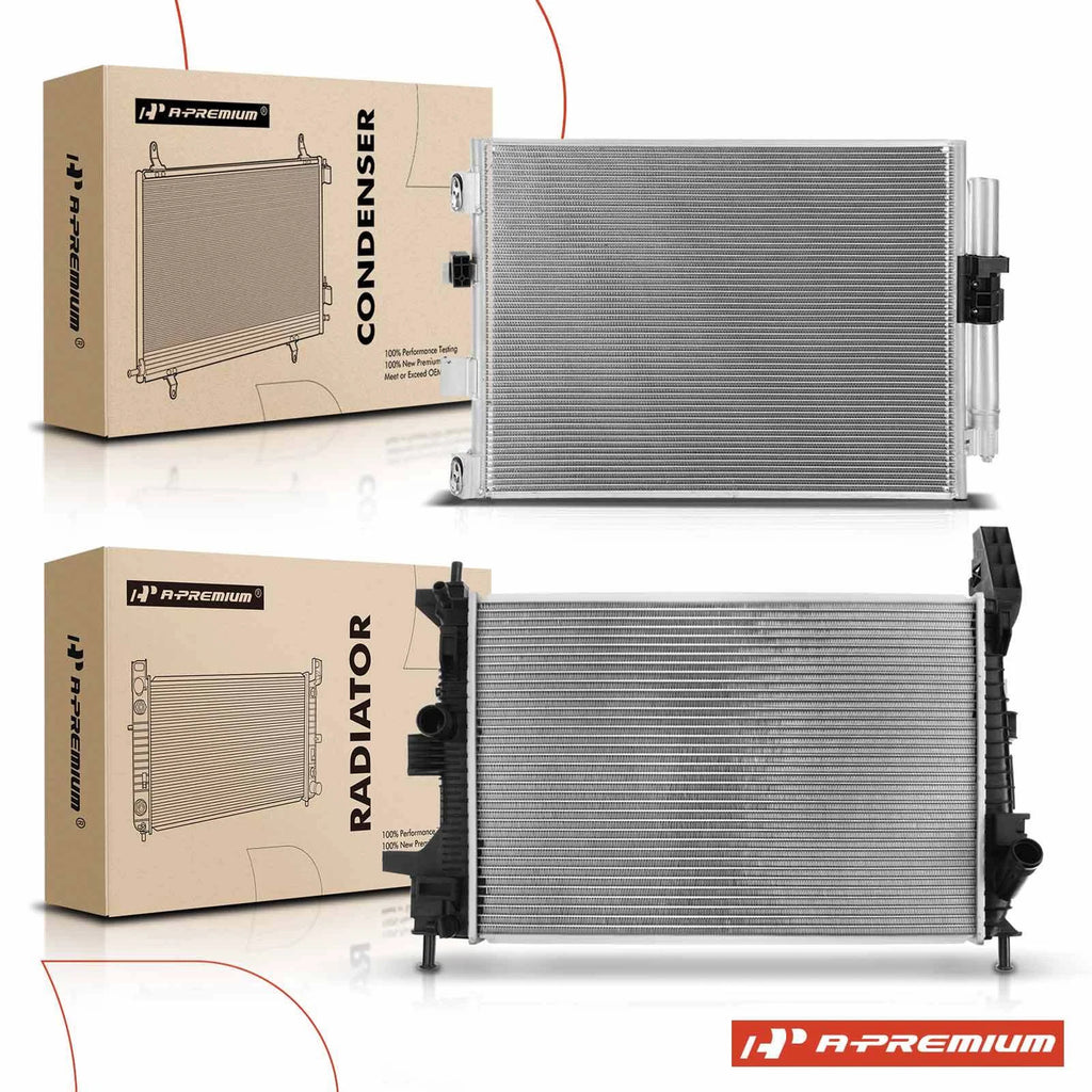 Radiator & AC Condenser with Drier for Ford Focus (2012–2018)