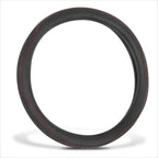 Steering Wheel Cover for Universal Fit (14.5-15") - Perforated Leather, Red Stitch
