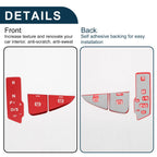 Set of 1 Gear Shift Handbrake Panel Button Switch Cover for Audi A5 A4L (2020–2024) Red