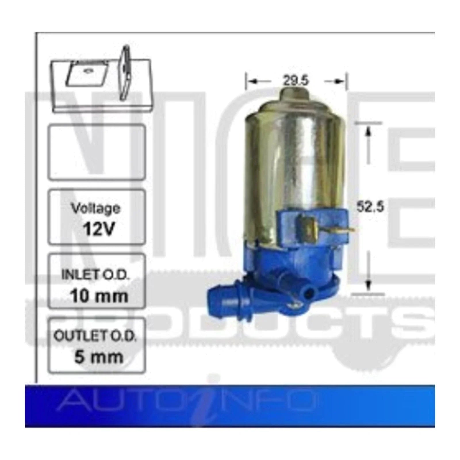 Washer Pump for Nissan Datsun 180B 610 (1974-1977)