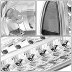 Pair of Chrome/Clear LED Signal Headlights for Ford Super Duty (1999–2004)