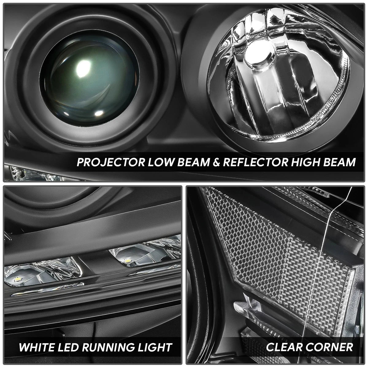 LED DRL Projector Headlights for Lexus RX350 RX450H (2013–2015)