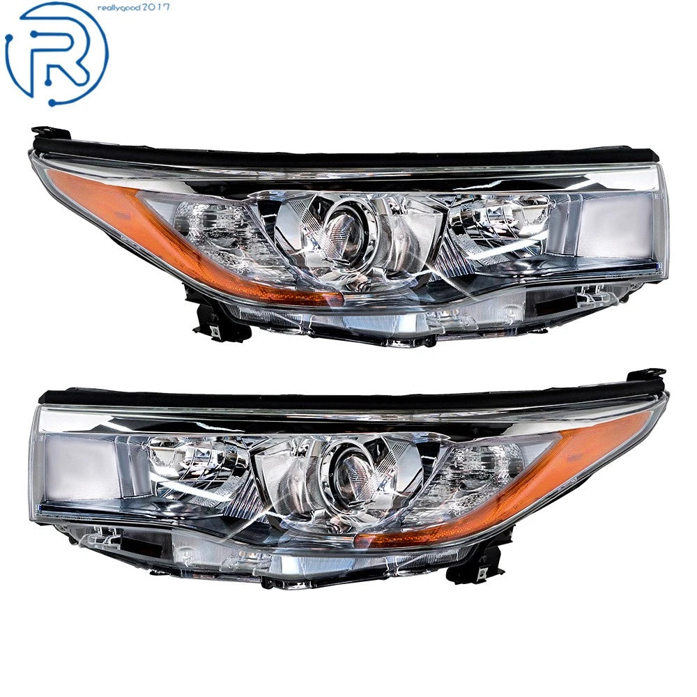 Headlight Set for Toyota Highlander (2014-2016) Halogen