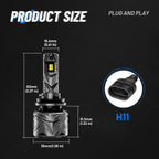 Set of 2 H8 H9 H11 LED Headlight Bulbs 80000LM for Car Truck Van