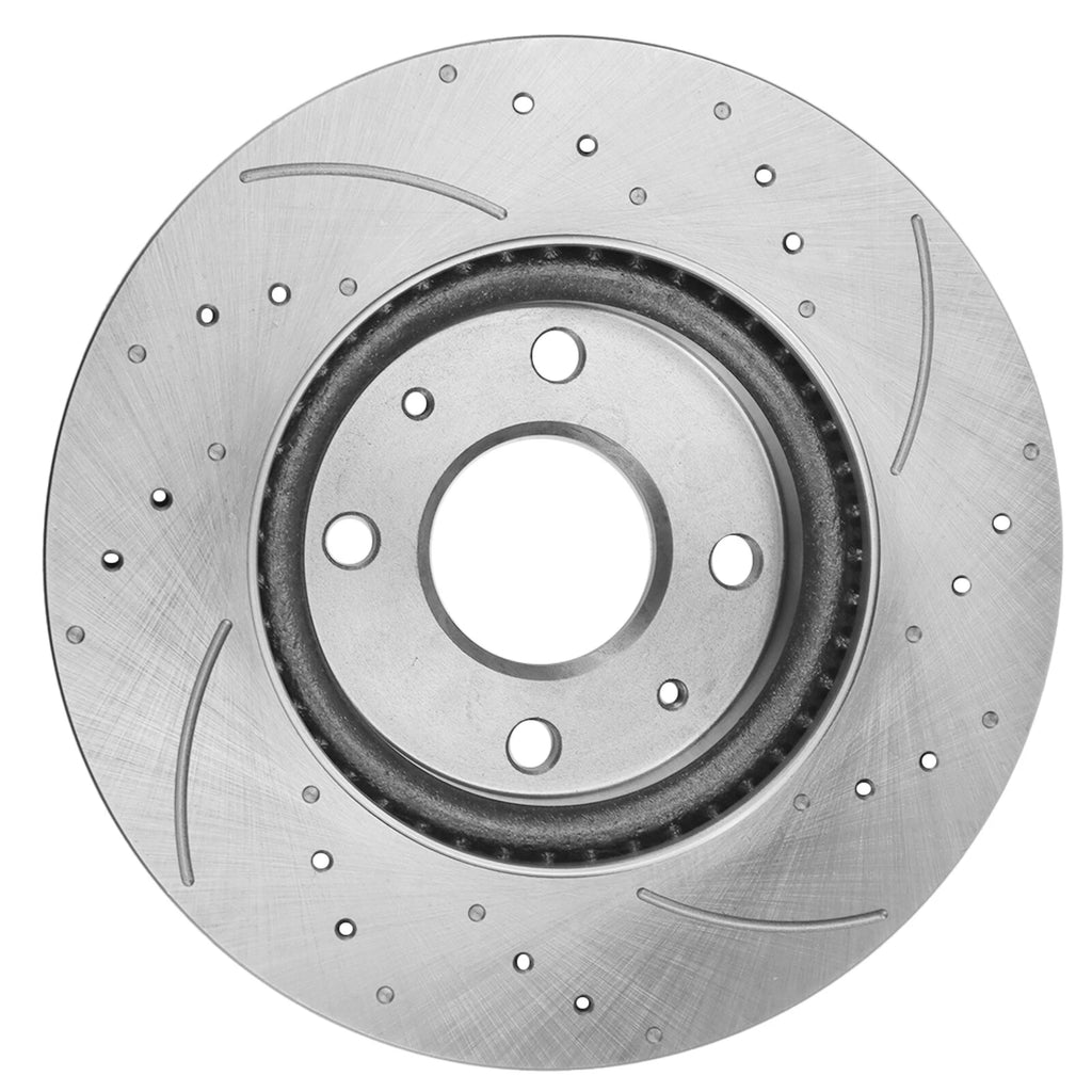 Front Drilled Rotor & Ceramic Brake Pad for Ford Focus (2008–2011)