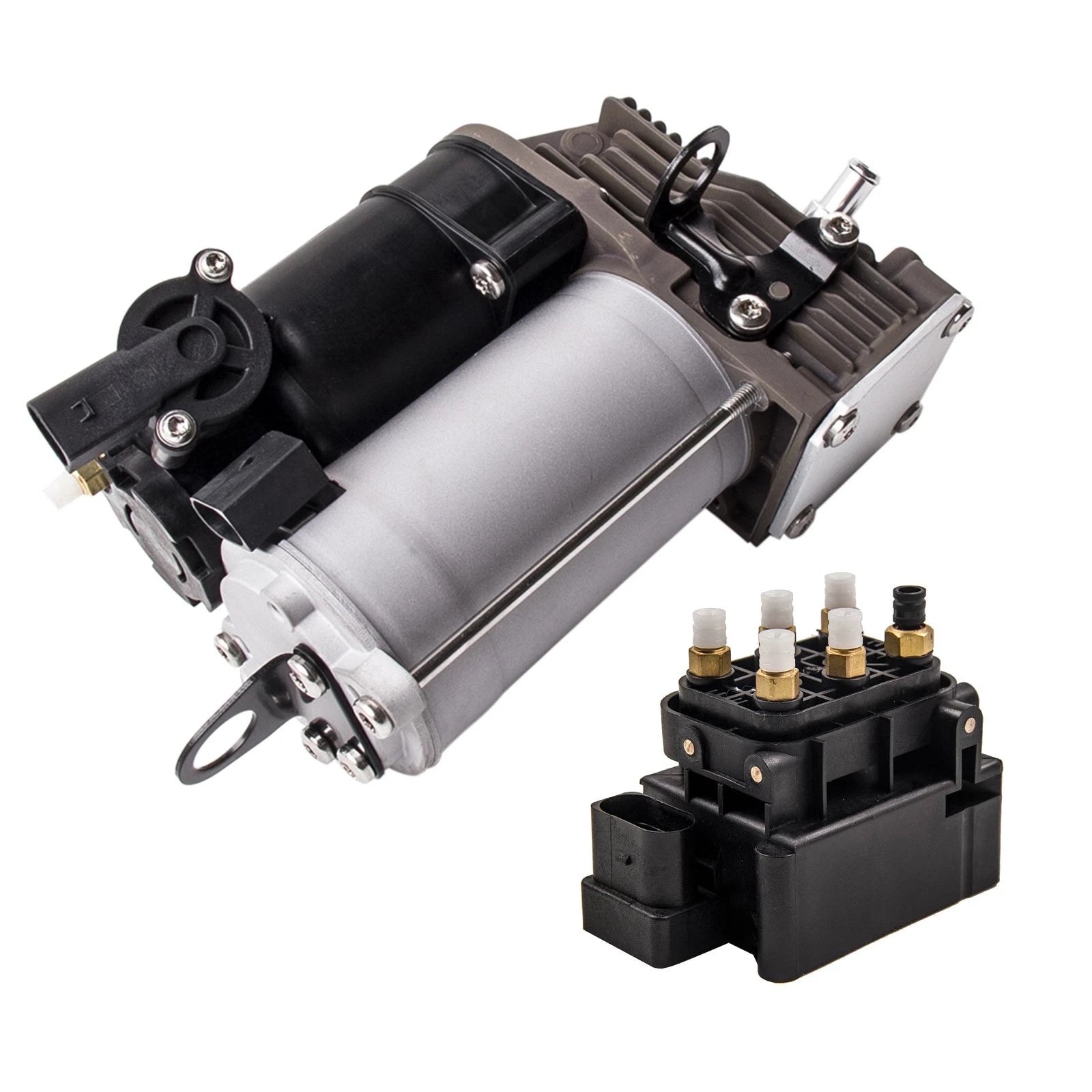 Air Suspension Compressor + Valve Block for Mercedes W164 GL ML Class (2007–2012)