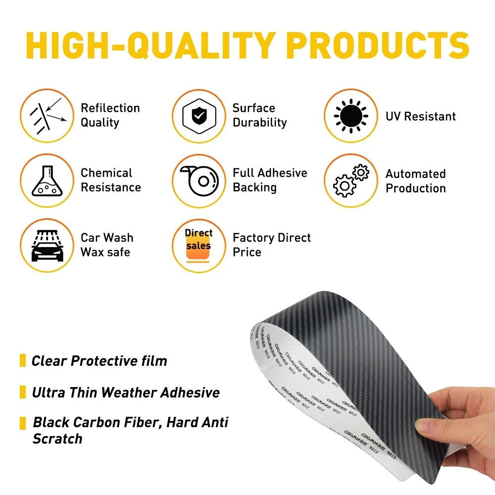 Set of 4 Window Pillar Post Covers for Honda Civic Sedan (2006–2011) Carbon H
