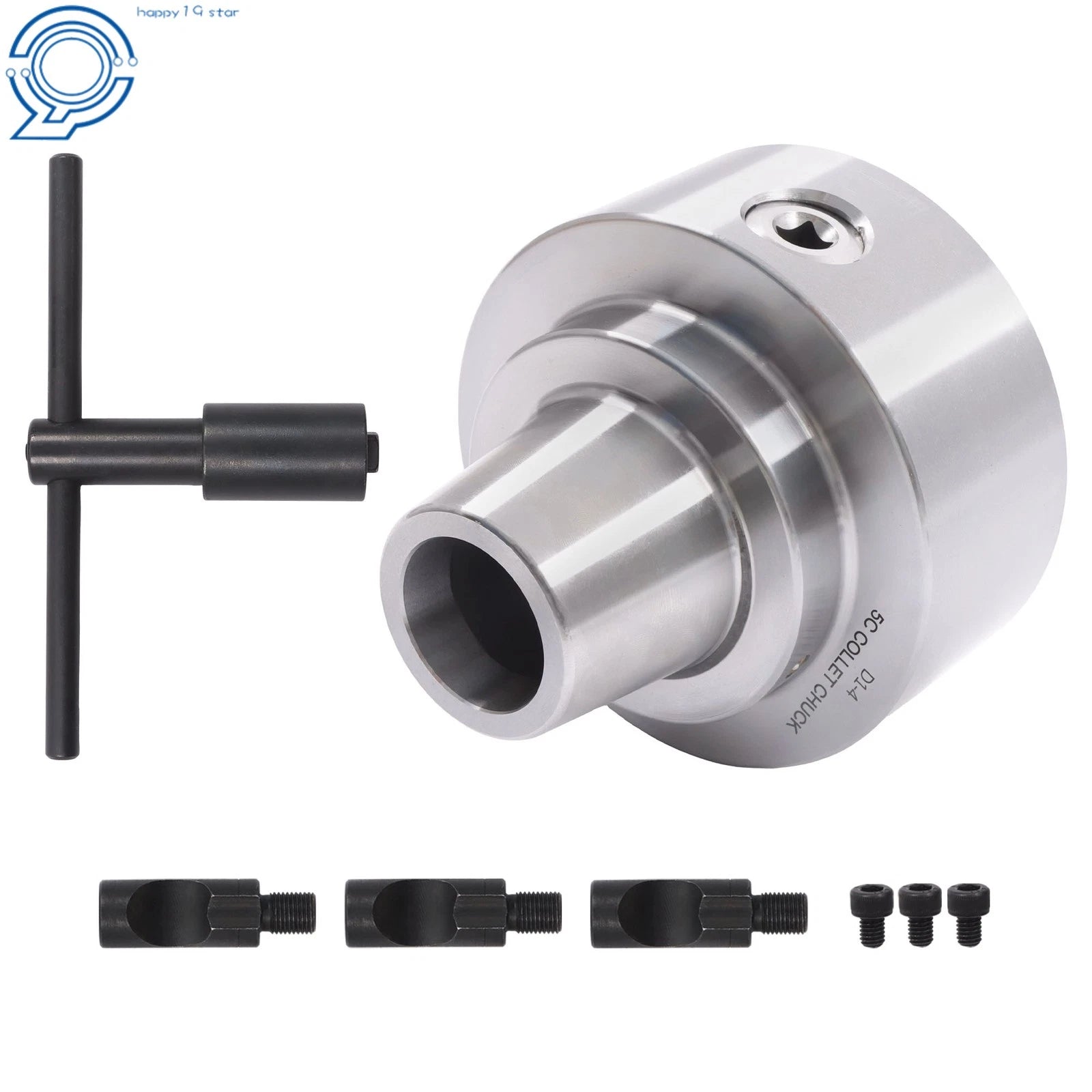 D1-4 Mount Collet Chuck 5C 5-C Adjustable Low Runout for Engine Lathe