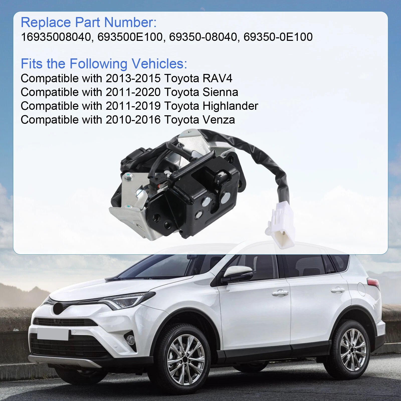 Rear Trunk Lid Lock Latch Actuator for Toyota Highlander RAV4