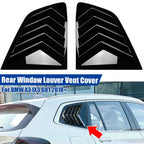 Gloss Black Rear Quarter Window Louver Scoop Vent Cover for BMW X3 G01 (2018–2023)