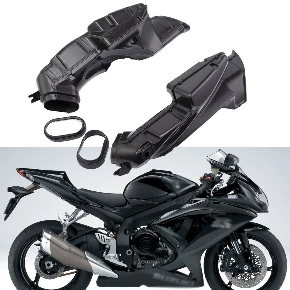 Black ABS Ram Air Tubes Duct Intake for Suzuki GSXR600 GSXR750 (2006–2007)