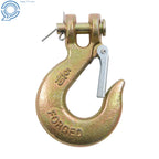 Set of 8 Heavy Duty Forged Steel Clevis Slip Hooks with Safety Latch