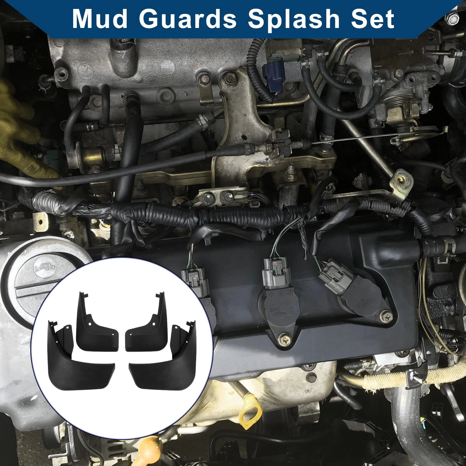 Set of 4 Mud Flaps Splash Guards for Mercedes-Benz Smart (2016–2021)