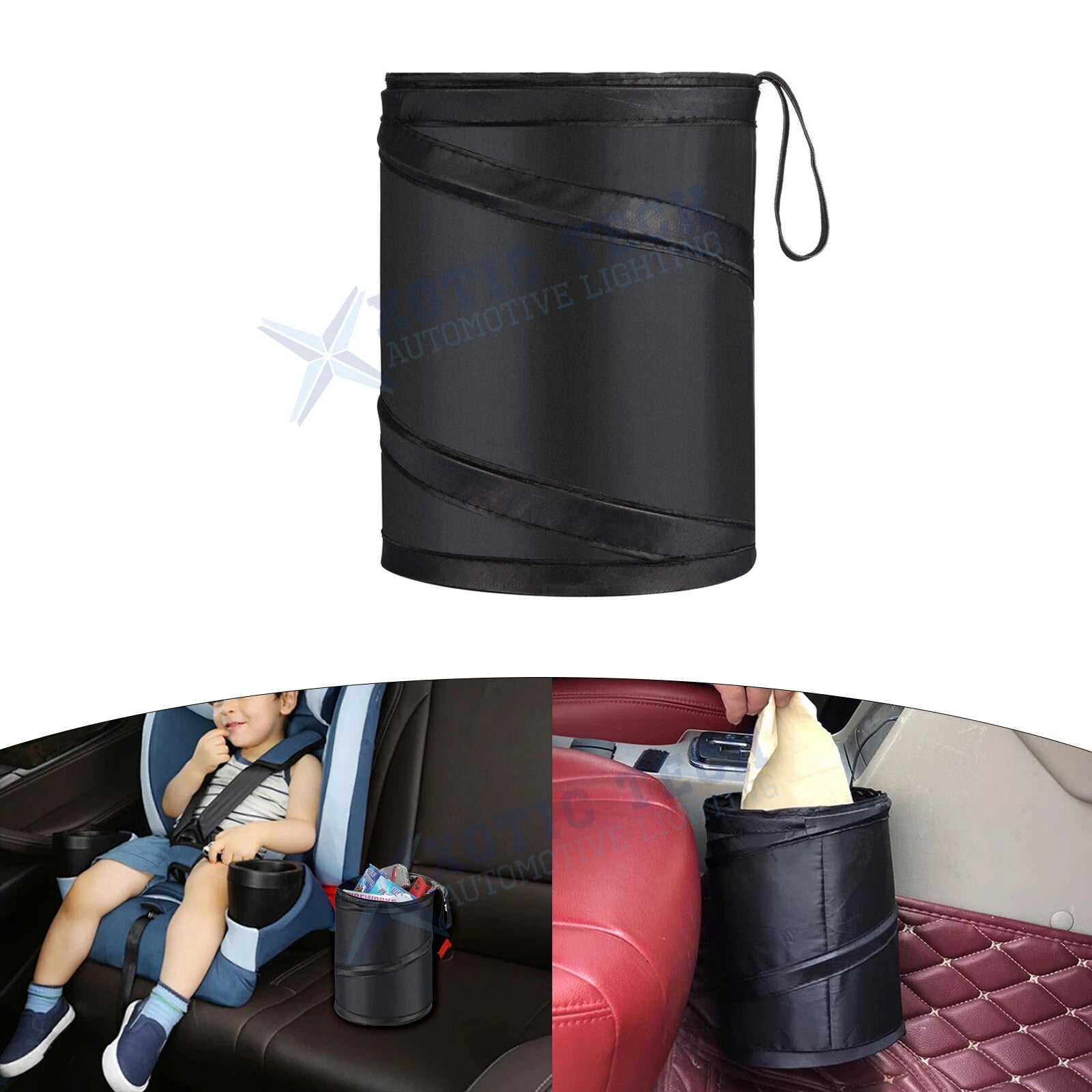 Collapsible Hanging Garbage Container Bin for Car Minivans SUVs (2025–2025)
