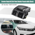 Center Dash A/C Air Vent Outlet Panel with Clock for Toyota Corolla (2009–2013)
