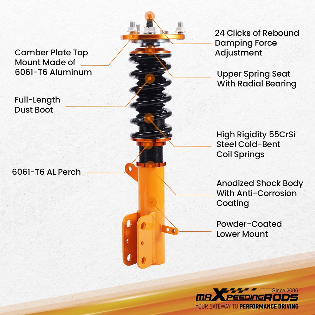 Coilover Kits for Dodge Caliber Jeep Patriot (2007-2012) Adjustable Damper