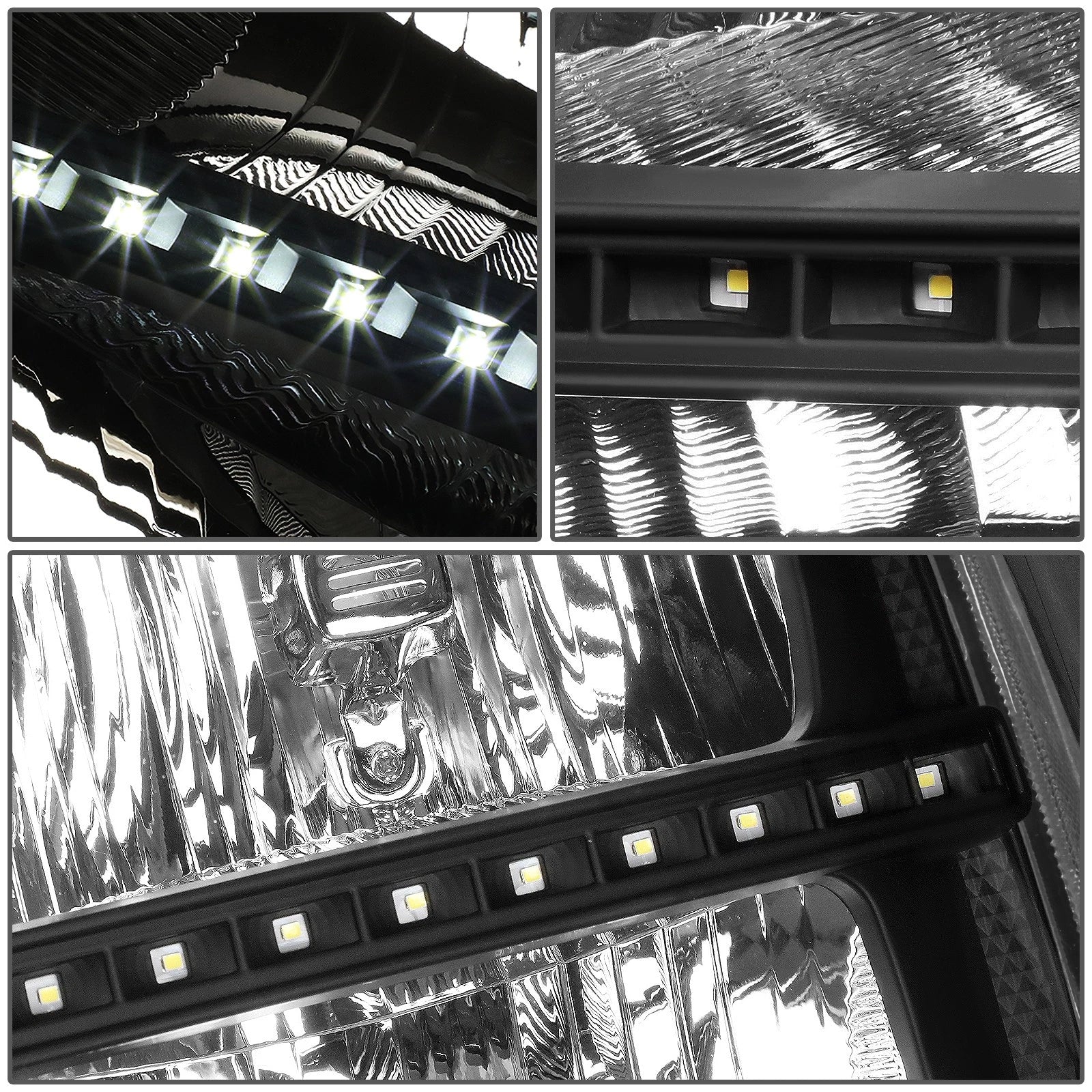 Custom LED DRL Headlight Lamps for GMC Sierra 1500 2500 3500 (2007–2014)
