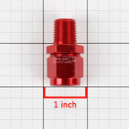 6-AN Female Flare to 1/4" NPT Male Red Aluminum B-Nut Swivel Coupler Fitting