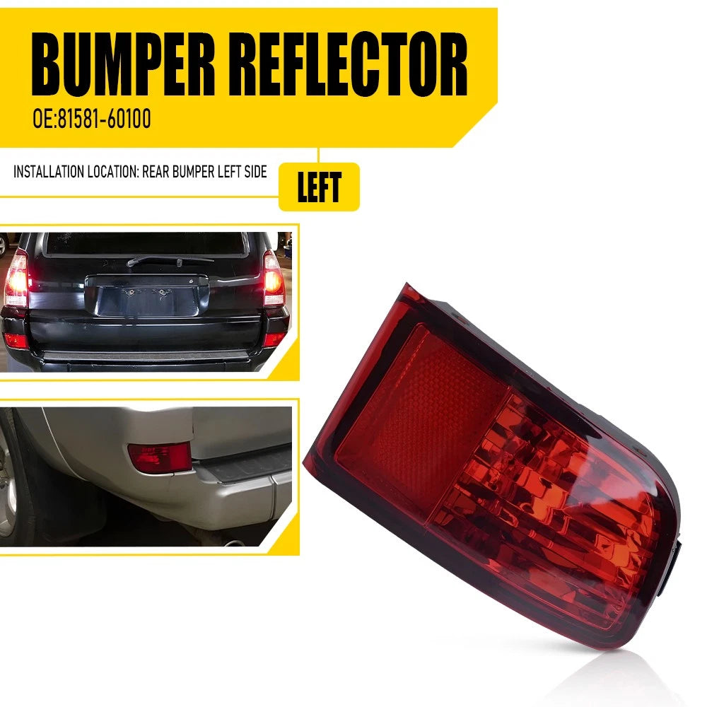 Left Rear Bumper Reflector Light for Toyota 4Runner (2003–2005)