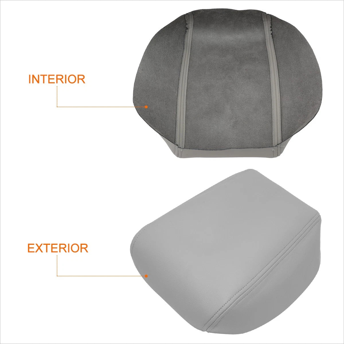 Front Center Console Armrest Lid Leather Cover for Toyota Highlander (2008–2013)