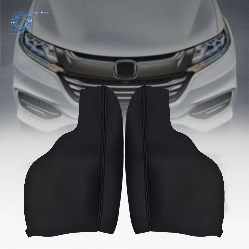 Set of 2 Door Armrest Covers for Honda Odyssey (2011–2017) Leather Black