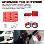 Tow Hook License Plate + Air Valve Cap + Release Fastener for Mazda 6 (2013-2018)