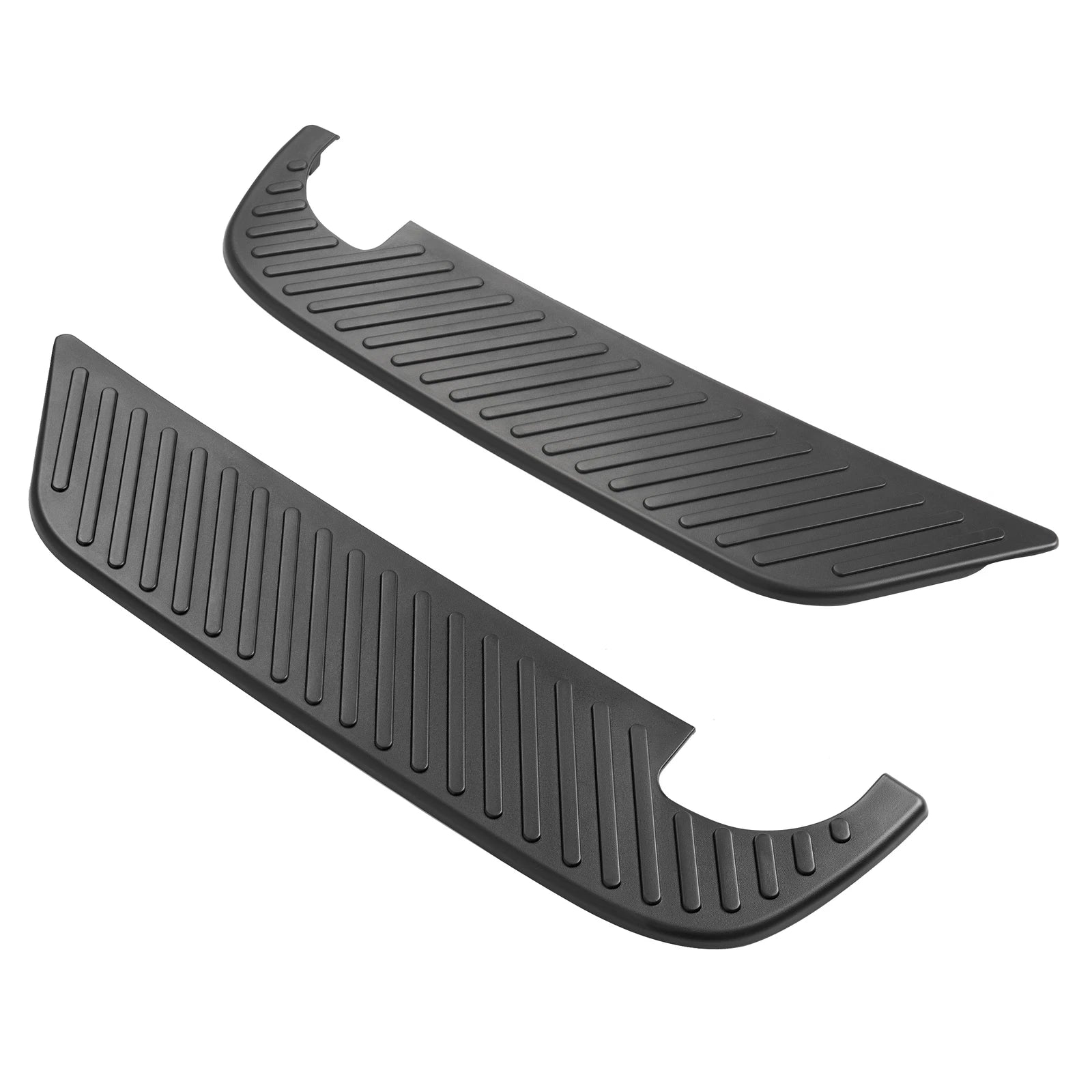 Set of 2 Black Rear Step Bumper Pad Covers for F150 F250 (1997–2004)