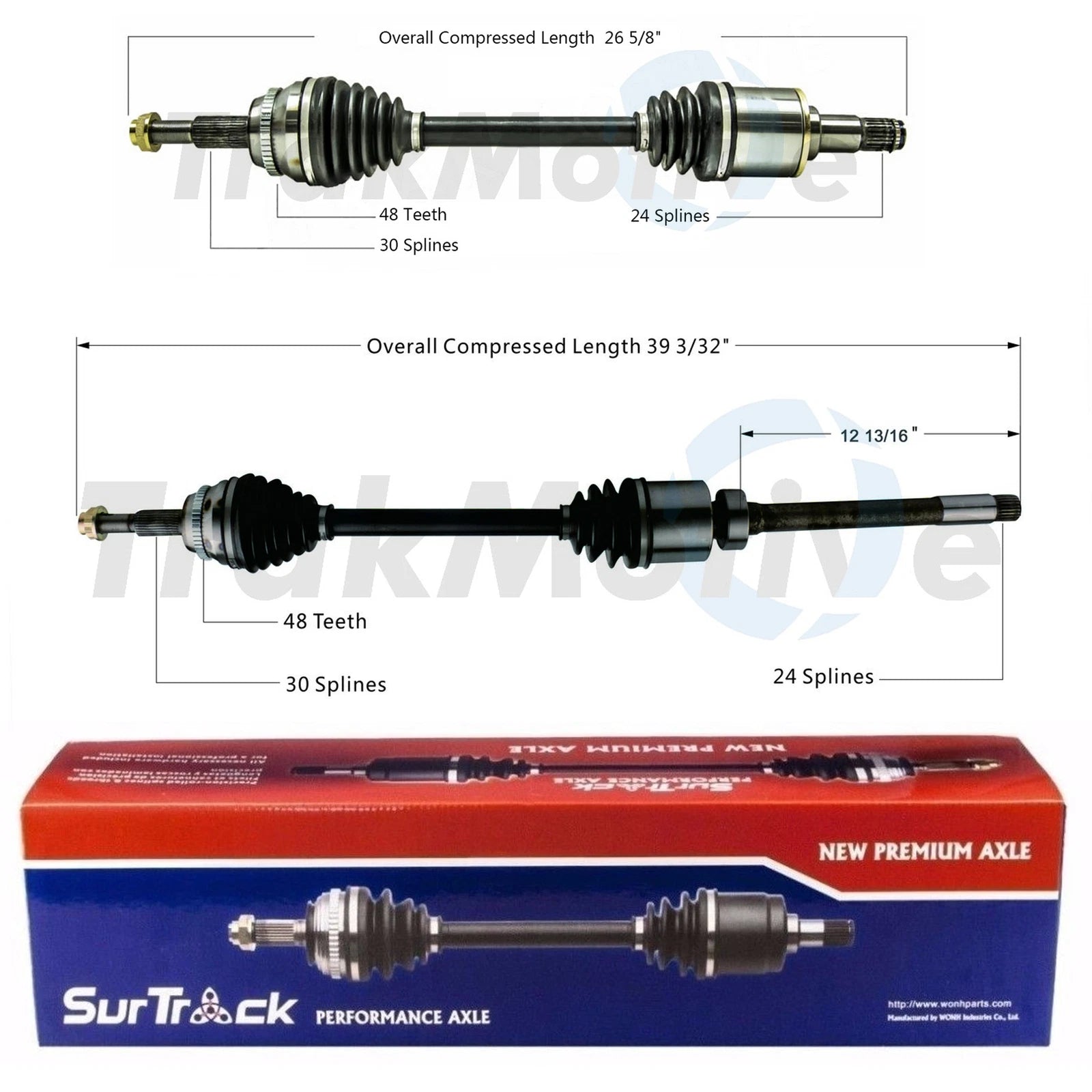 Set of 2 Front CV Axle Shafts for Lexus RX350, Toyota Venza (2009–2015)
