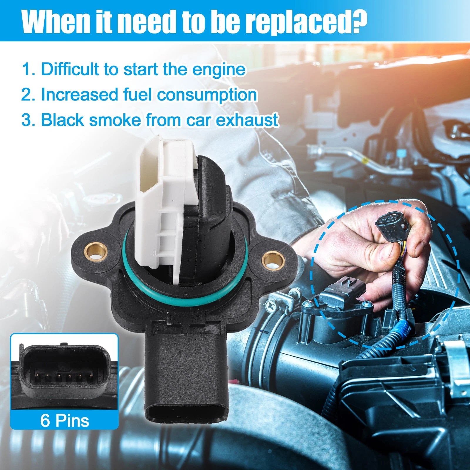 Mass Air Flow Sensor for Ford F-250 F-350 F-450 (No. 7C3Z12B579A)