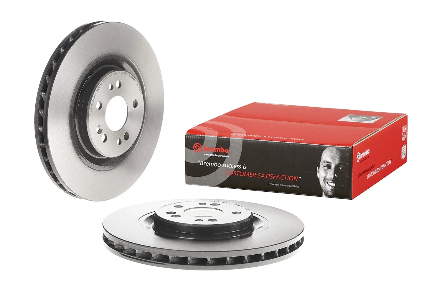 Front Vented Brake Rotor Set for Mercedes W163 (345 mm, 09.7606.11)