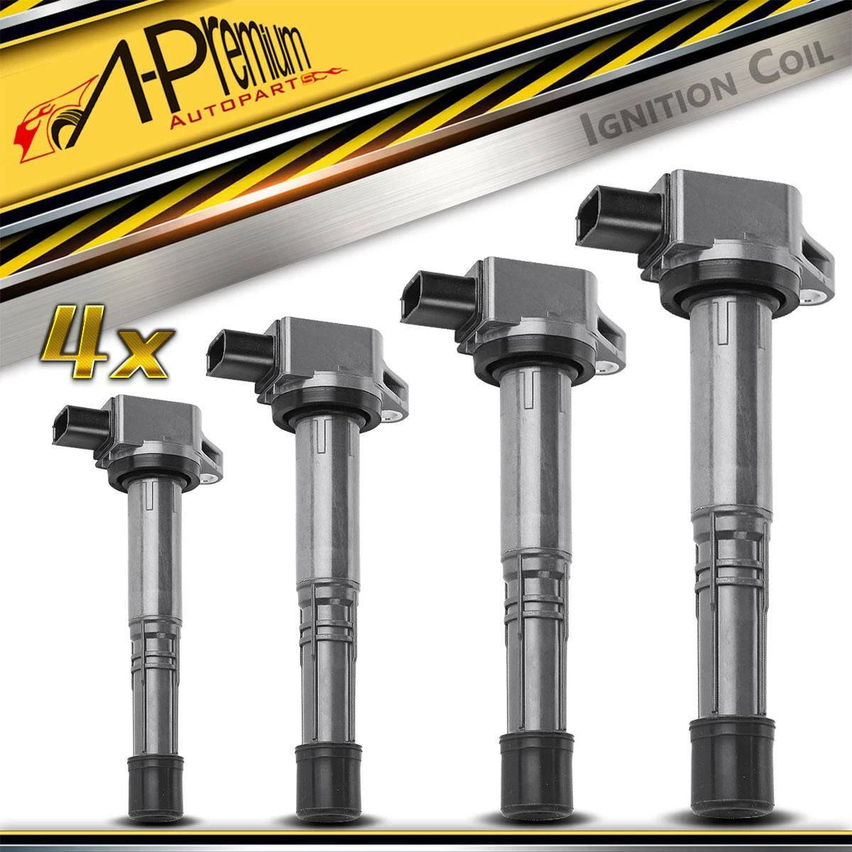 Set of 4 Ignition Coils for Honda CR-V (2010–2014) Civic (2012–2015) Accord (2008–2012) 2.4L